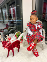 Load image into Gallery viewer, HOLLY TARTAN DRESS (6m-8yrs)(red)
