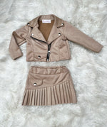 Load image into Gallery viewer, MIAMI JACKET &amp; SKIRT SET (12m-3yrs)(beige)
